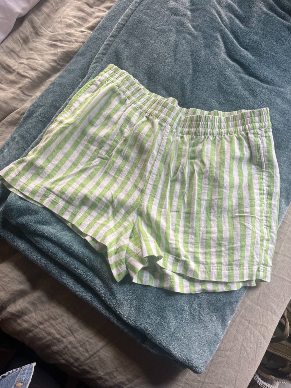 Linen-Blend Striped Shorts -- 3.5-inch inseam | XL